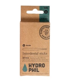 Bamboe tandenrager 0.6mm van Hydrophil, 10 x 6 stk